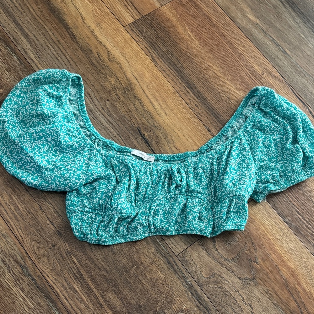 Teal Floral Women's Top